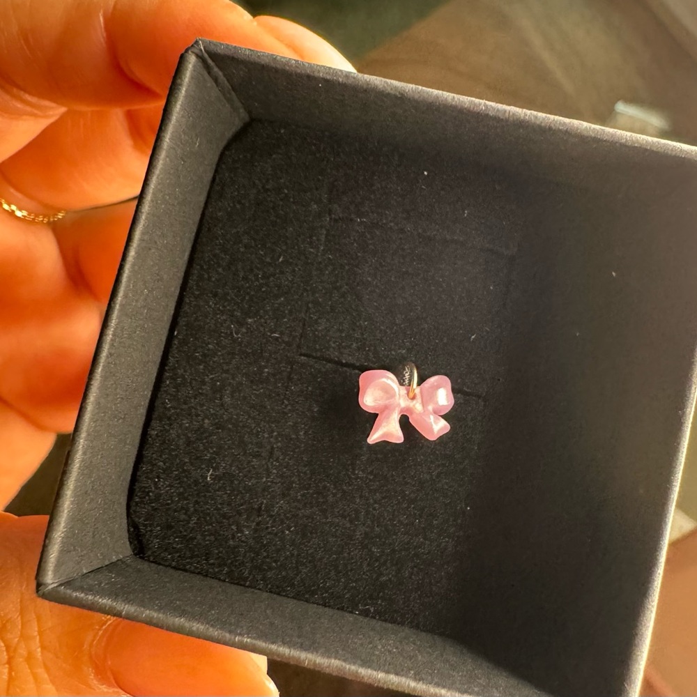SOLD Catbird’s exclusive pink souvenir bow charm (not for sale on website).